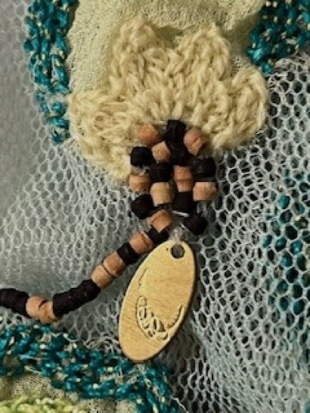 Georgina Von Etzdorf Embellished Mesh scarf - Picture 6 of 9